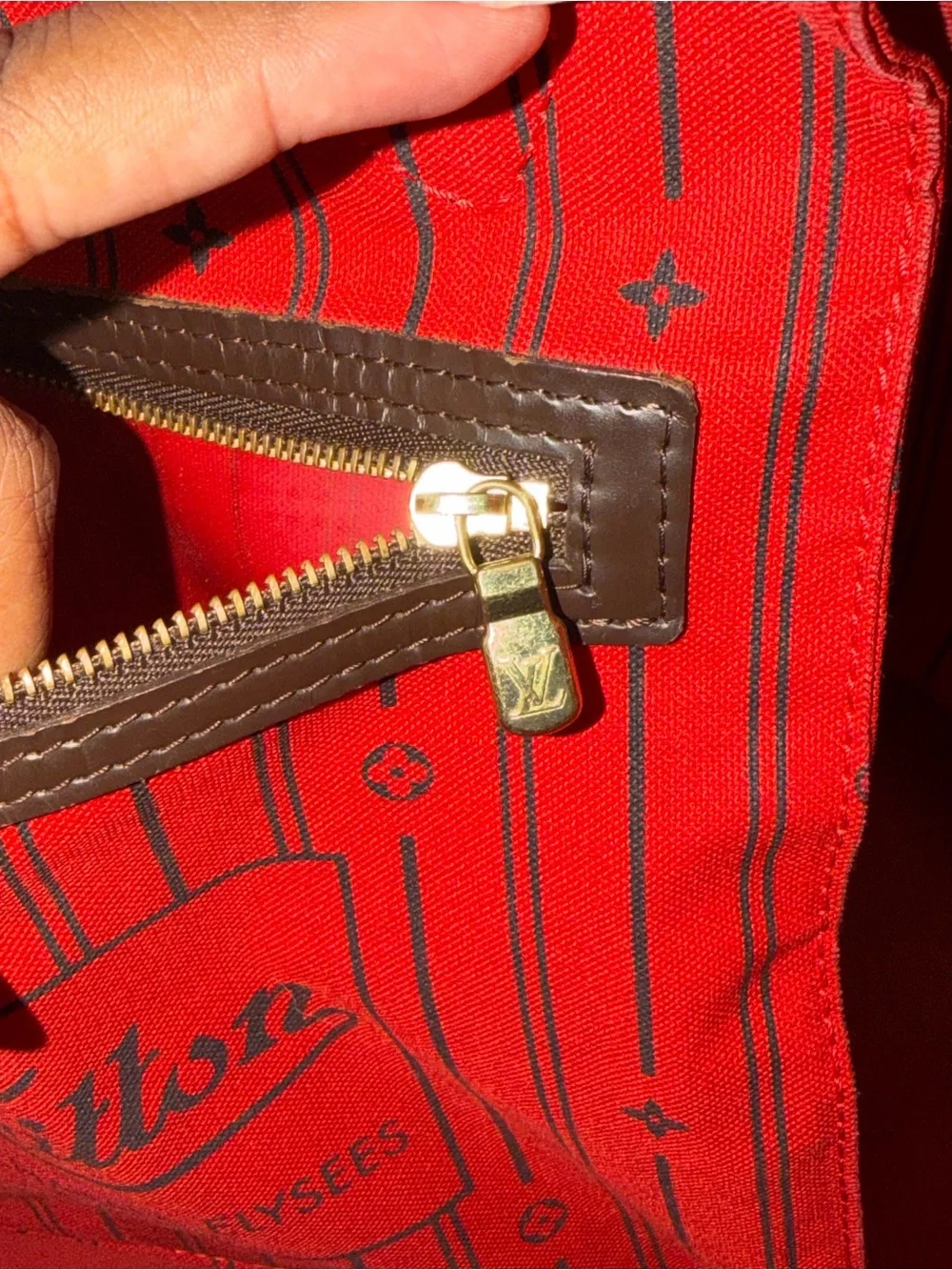 Louis Vuitton Damier‎ Ebene Neverfull MM Bag